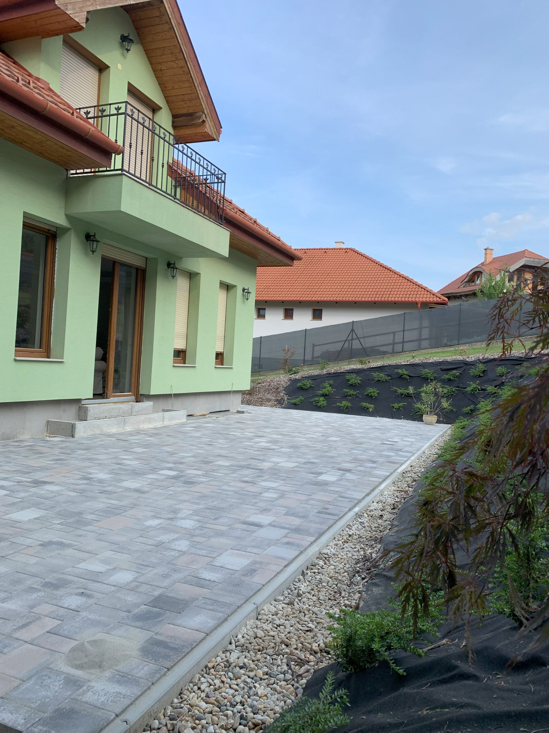 terasz térkövezés, szegélyezés